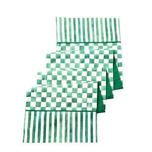 NEW MacKenzie-Childs Emerald Check Table Runner 14x72